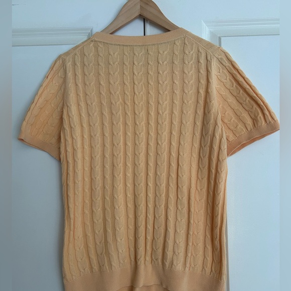 TOMMY HILFIGER cable knit short sleeve sweater - Picture 2 of 6